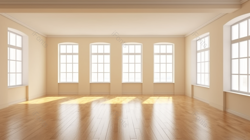 现代简约风浅米色墙壁空房间日光投影背景,高清,摄影图,摄影图片,图片大全,摄影图免费下载